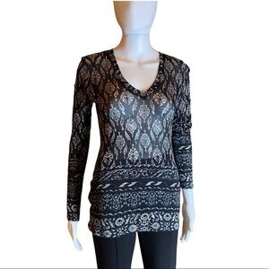 💕🛍 BCBGMAXAZRIA black stretch blouse size medium